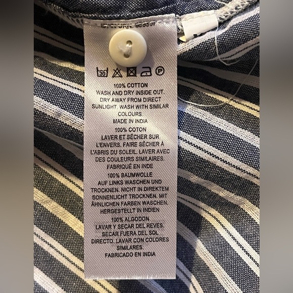 French Connection Stylish Blue and White Striped Women’s Dress Size 0 - Picture 11 of 15